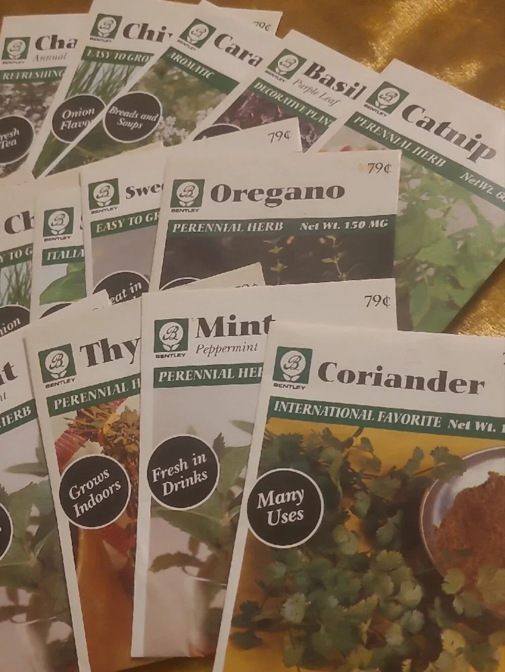 Zinnia & Herb Seed Packet Lot - 1996 Growing Year